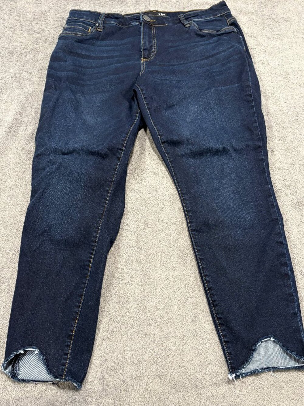 Kut from the Kloth skinny tulip hem ankle jeans, 14W